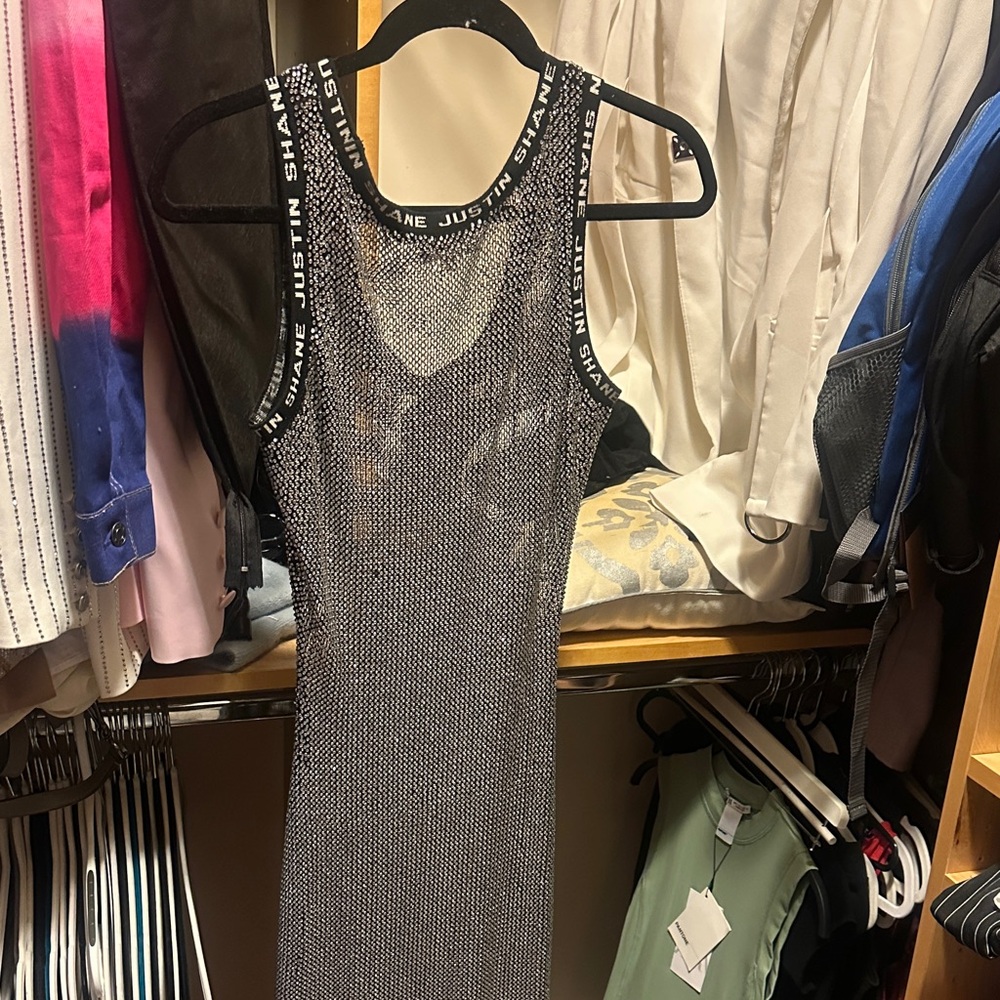 Justin Backless Mesh Dress - Black